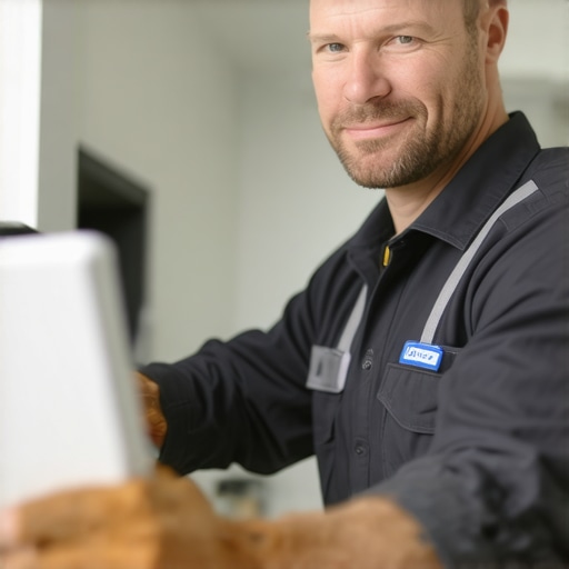 A skilled technician providing reliable service in a home, symbolizing trust and quality assurance.