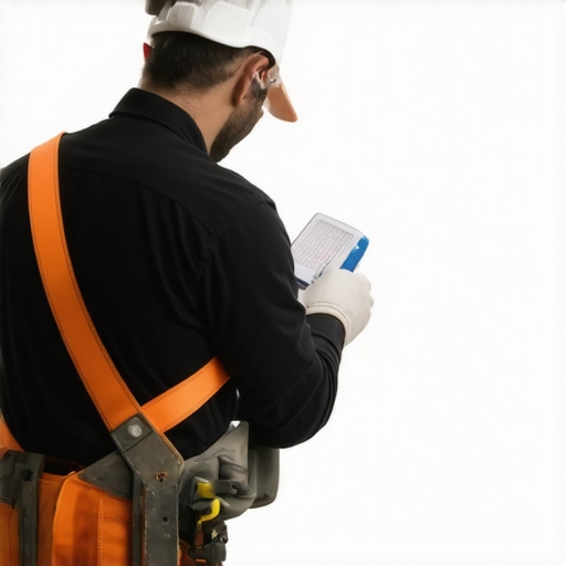 Contractor inspecting detailed renovation work to ensure quality standards.