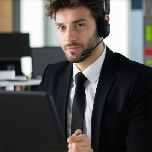 Customer and service provider discussing guarantee policies in a professional setting