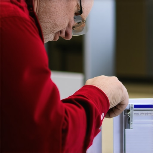 Technician confidently inspecting a quality-assured project.