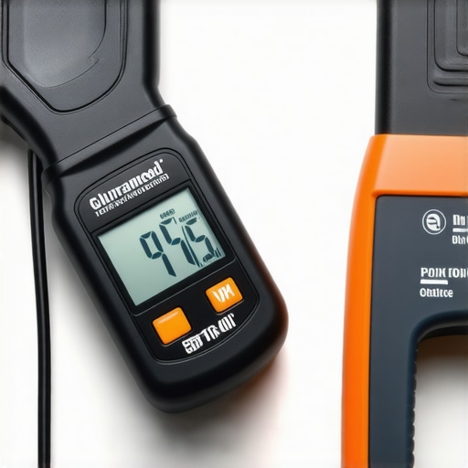 Digital moisture meter and multi-tool used for service maintenance