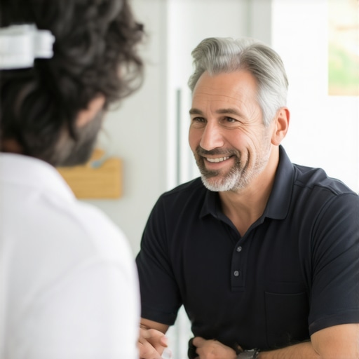 Homeowner and service provider reviewing guarantees at a house