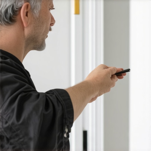 Homeowner reviewing contractor project to ensure quality and trustworthiness