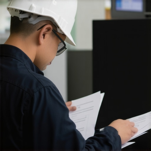 Technician reviewing quality standards at a local service provider
