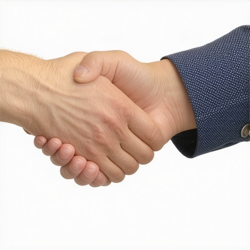 Handshake symbolizing trust and reliability between customer and service provider